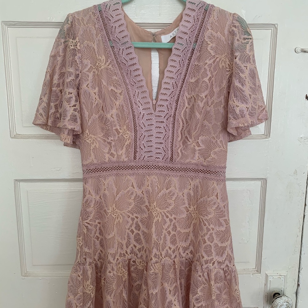 ASTR the Label Lace Fit & Flare Dress